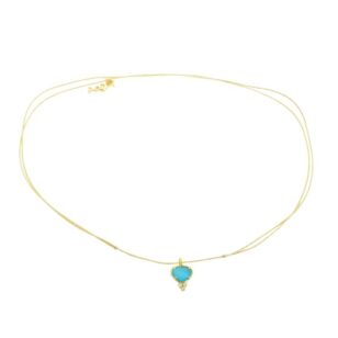 Ras de cou lurex Romy turquoise