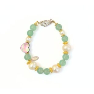 Bracelet Clothilde jade vert d'eau