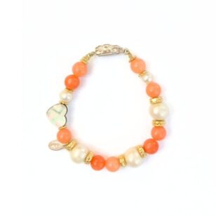 Bracelet Clothilde jade pêche