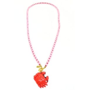 Sautoir Cocktail jade rose et rouge