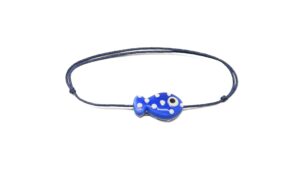 Bracelet poisson en céramique bleu marine