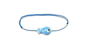 Bracelet poisson en céramique bleu ciel