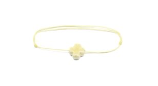Bracelet trèfle en céramique blanc