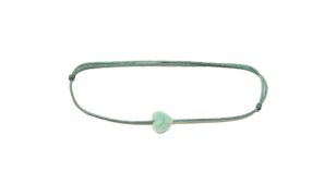 Bracelet cordon coeur en amazonite
