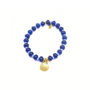 Bracelet Cocktail jade marine et bleu lavande