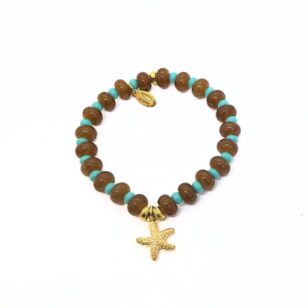 Bracelet Cocktail jade choco et turquoise