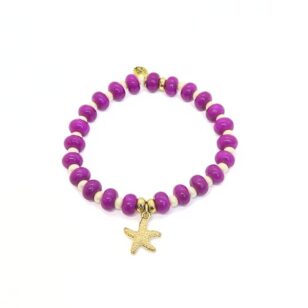 Bracelet Cocktail jade fuchsia et nacre