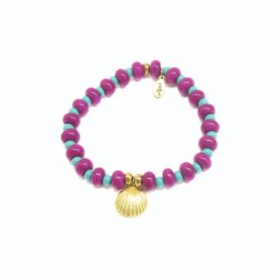 Bracelet Cocktail jade fuchsia et turquoise