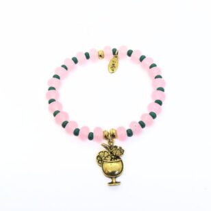 Bracelet Cocktail jade rose et vert