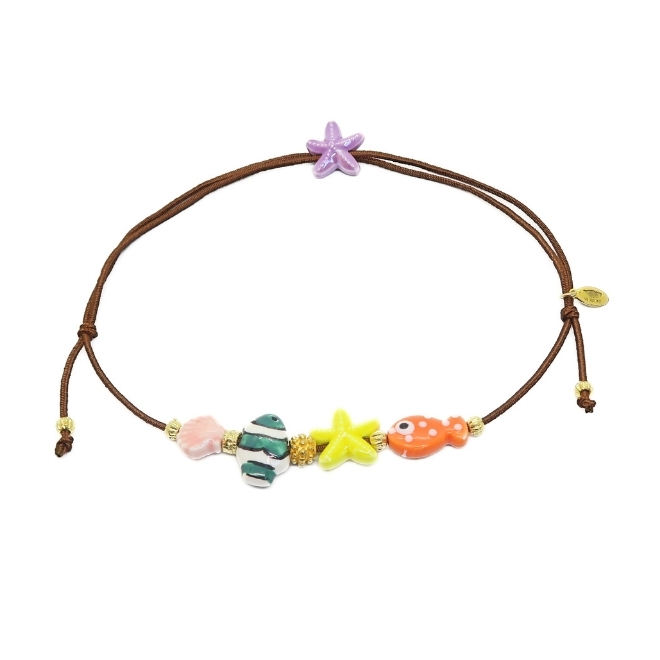 Ras de cou élastique Acqua multicolore – Image 2