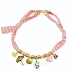 Collier Billie Dolce Vita vichy rose