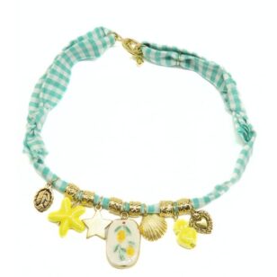 Collier Billie Dolce Vita vichy turquoise