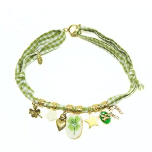 Collier Billie Dolce Vita vichy kaki
