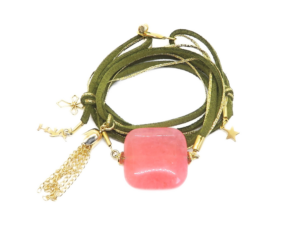 Bracelet Wild en agate pamplemousse