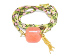 Bracelet Wild Paracorde avec agate pamplemousse